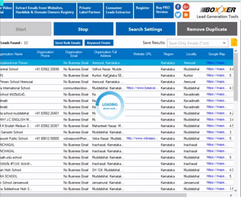 boxxer leads extractor screenshot